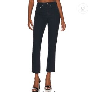 GRLFRND Karolina High Rise Straight Crop Black Jeans